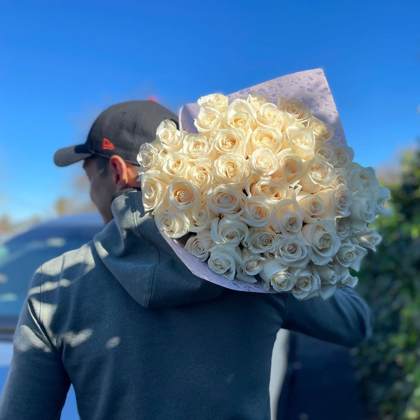 Mix of Red & White Roses