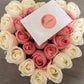 Box Love White and Pink roses